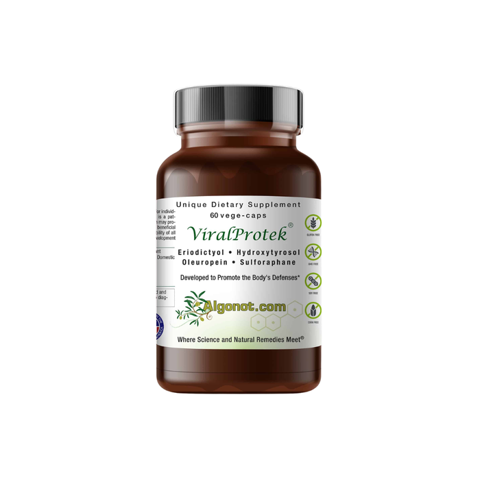 Brown supplement bottle with label on a white background