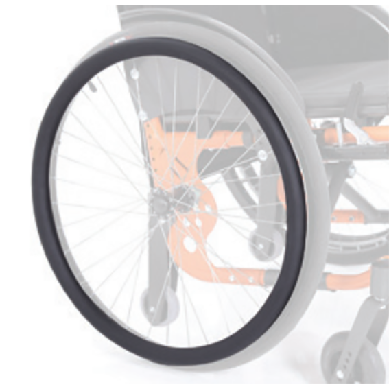 Anelli ad autospinta con supergrip CLA232 per carrozzina MORETTI ATMOS (coppia)