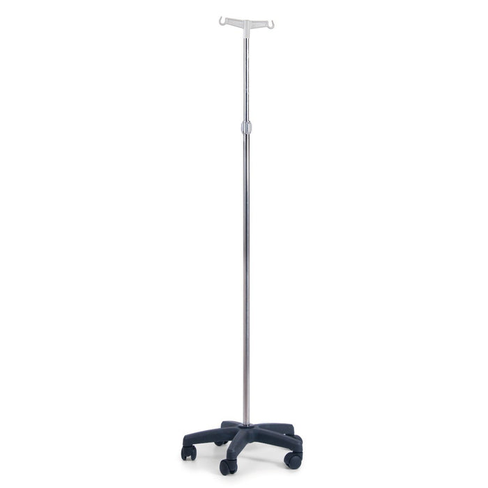 Asta portaflebo in acciaio inox con ruote MORETTI MI435- 2 ganci in plastica