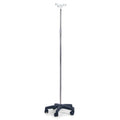 Asta portaflebo in acciaio inox con ruote MORETTI MI436 - 4 ganci in plastica