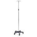 Asta portaflebo in acciaio inox con ruote MORETTI MI437- 4 ganci in acciaio