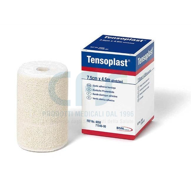 Benda adesiva elastica Tensoplast cm 7,5 x 4,5 mt