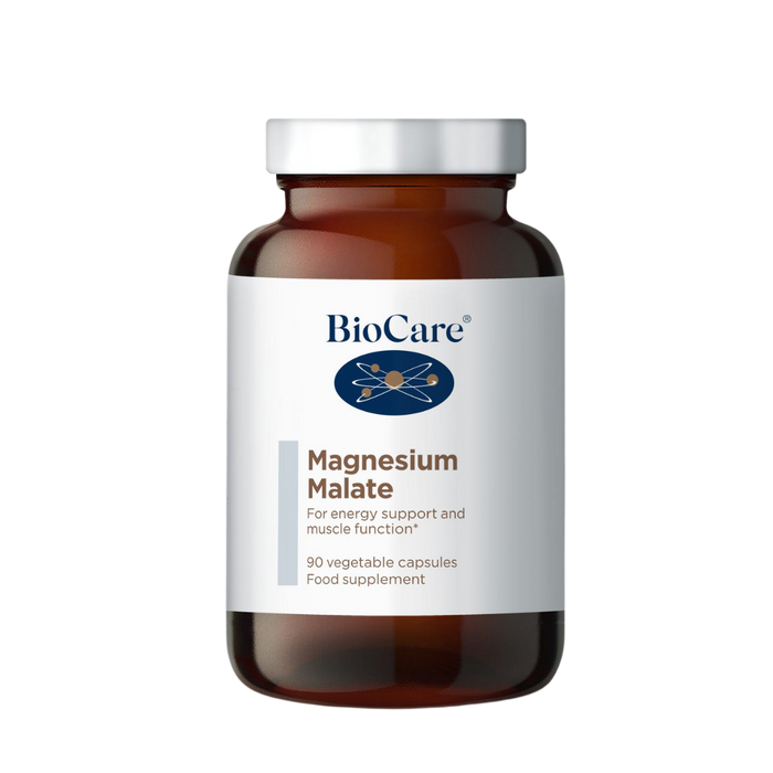 BioCare Magnesium Malate 90 Capsules - Well-absorbed magnesium supplement for energy, muscle function and bone health