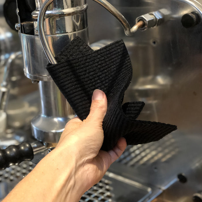 Black Solid Colour Dishcloths - Set of 2