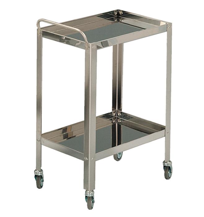 Carrello in acciaio inox 2 piani - cm 60x40x80H
