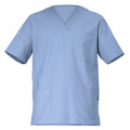 Casacca in cotone 100% PIERO - Azzurra con scollo a V (Unisex)
