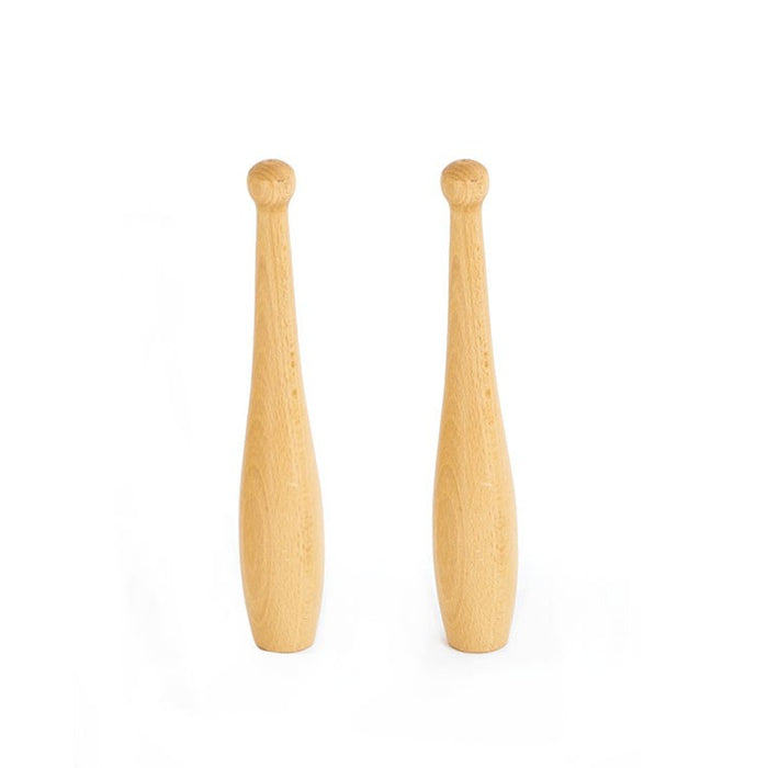 Coppia di clave in legno verniciate - medie