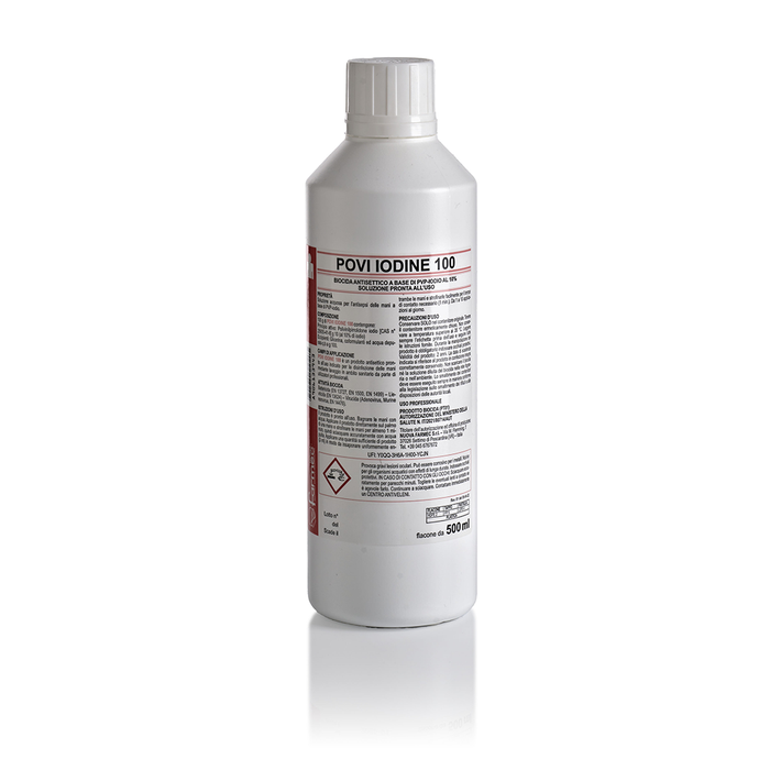 Disinfettante allo iodopovidone Povi Iodine 100 10% - Flacone 500 ml