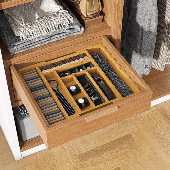 expandable bamboo drawer organizer - image 2