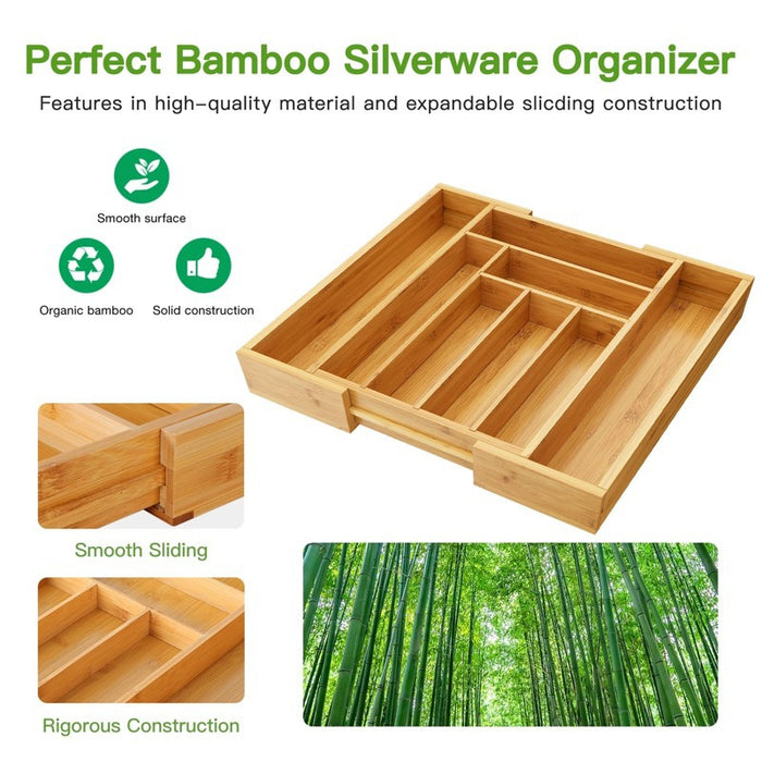 expandable bamboo drawer organizer - image 3