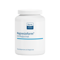 White supplement bottle labeled 'Magnesioform' with 'form med' logo on a transparent  background