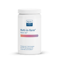 White supplement container labeled 'Multi-in-form Mann 65+' by form med on a white background