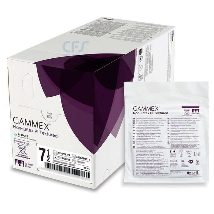 Guanti chirurgici sterili in poliisoprene senza polvere GAMMEX PI (50 paia)