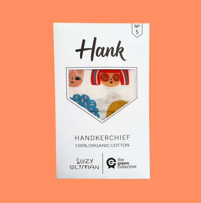 HANK - 5. FRIENDS PARADE Handkerchief by Suzy Ultman