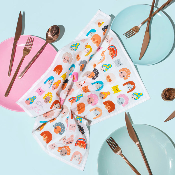 HANK - 5. FRIENDS PARADE Handkerchief by Suzy Ultman