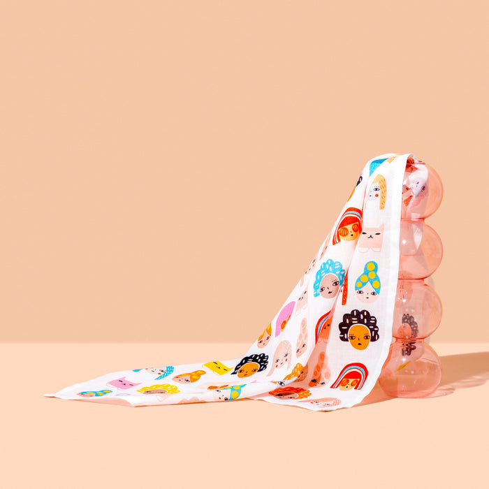 HANK - 5. FRIENDS PARADE Handkerchief by Suzy Ultman