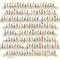 HANK - 8. TANDEM BIKES Handkerchief by Kate Rhees