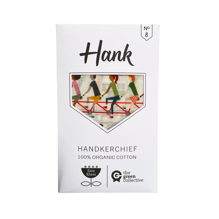 HANK - 8. TANDEM BIKES Handkerchief by Kate Rhees