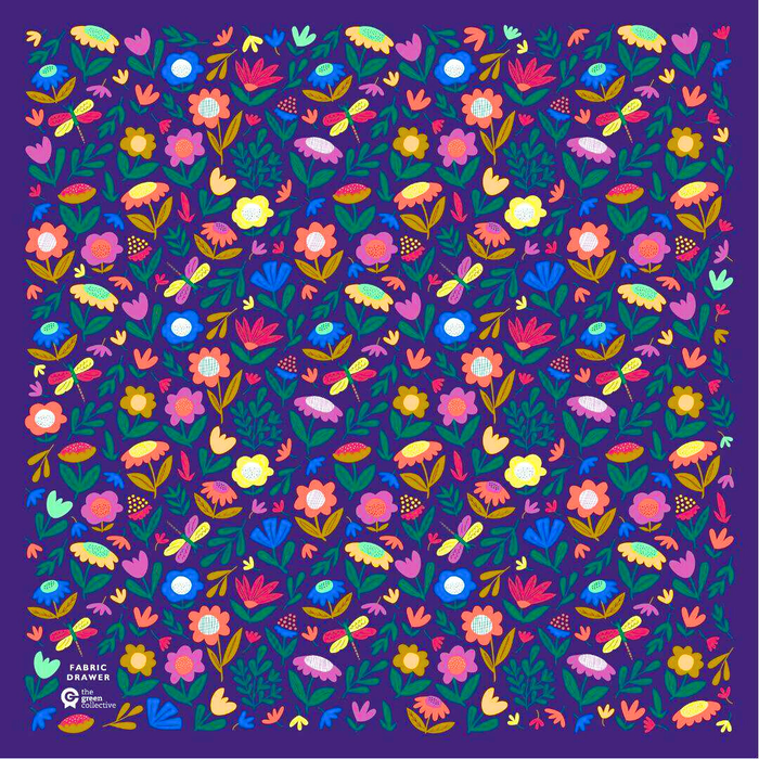 HANK - 9. MEADOW Handkerchief by Fabric Drawer