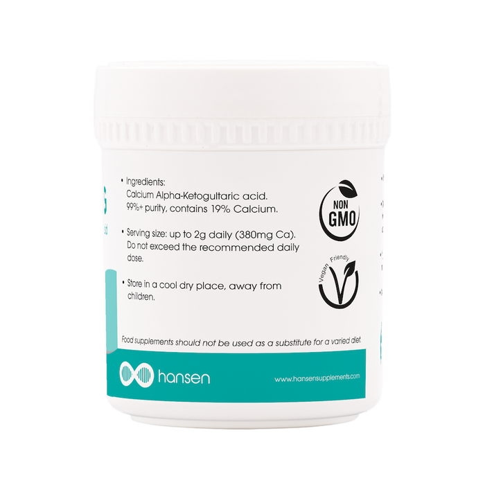 Supplement container with label on a white background