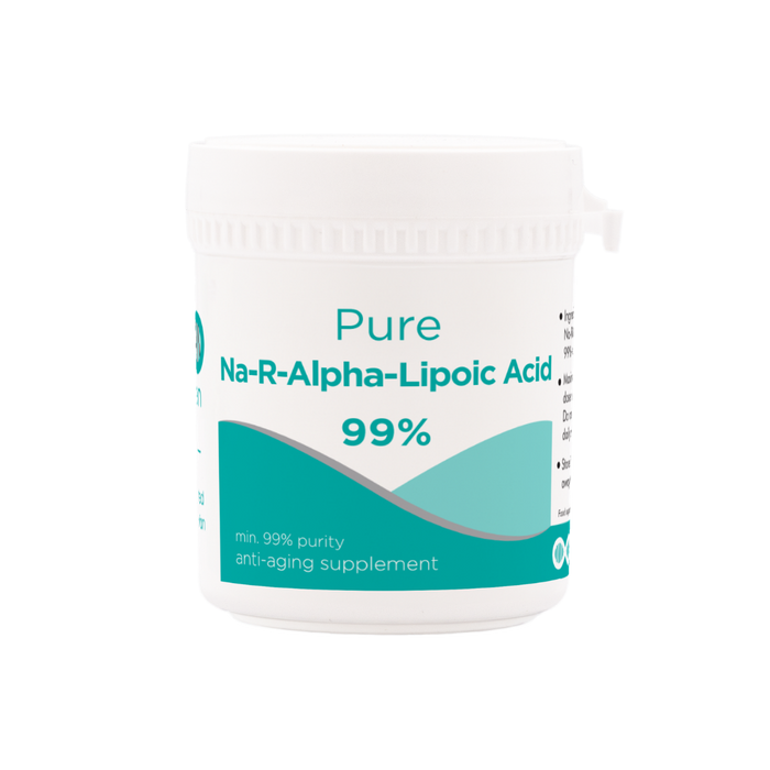 Hansen Na-R-Alpha-Lipoic Acid 99% pure powder, 30g — stabilized R-ALA antioxidant supplement