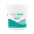 Container of Pure NAC supplement with white and teal design on a white background