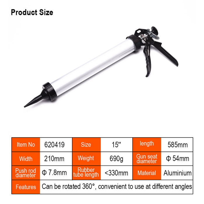 Harden Aluminium Caulking Gun Size 15"