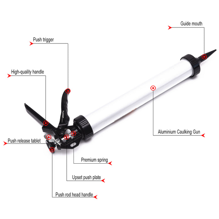 Harden Aluminium Caulking Gun Size 15"