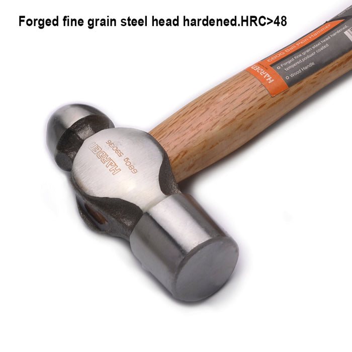 Harden Ball Pein Hammer with Oak Wood 0.45kg