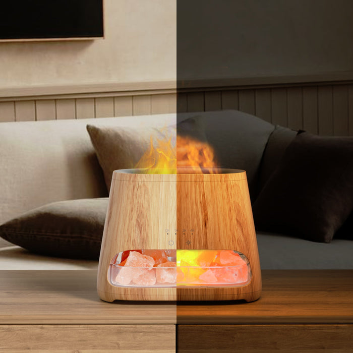 Himalayan Salt Lamp Diffuser & 12 Essential Oils Starter Bundle - SALKING