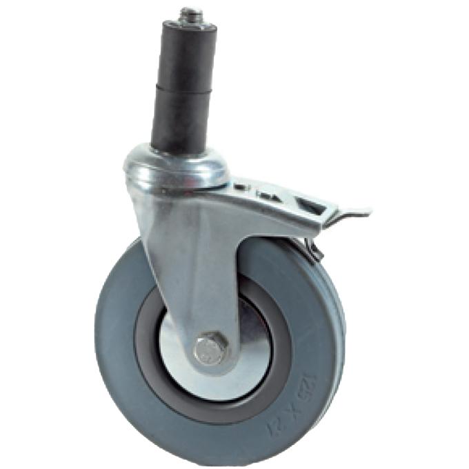 Kit 4 ruote piroettanti con freno per letto da degenza