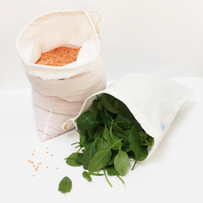 Loot Bags 3 pack Reusable Organic Cotton Bags