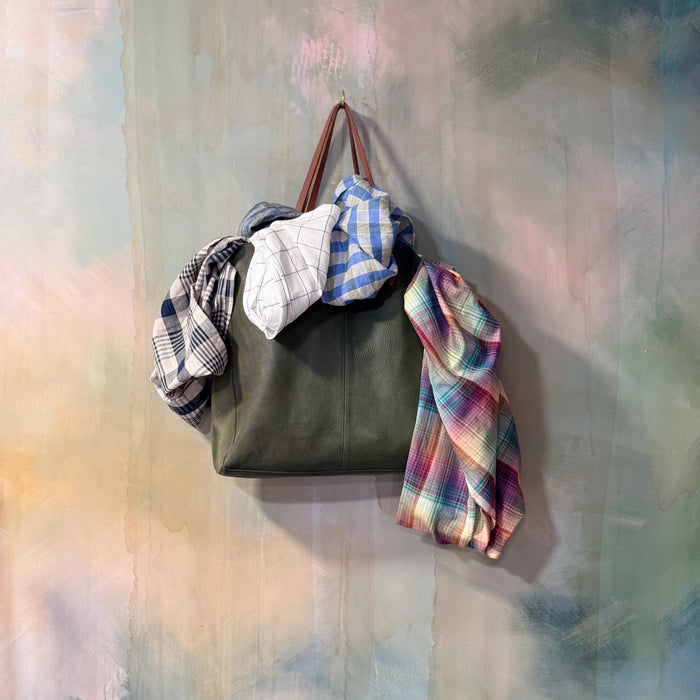 Madras Organic Linen Scarf / Sarong Accessory | 100% Linen | FREE Shipping