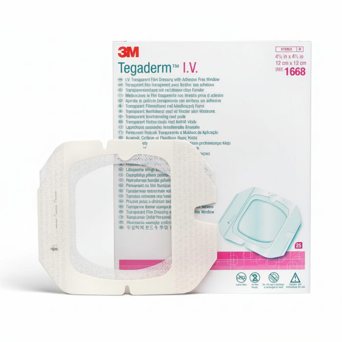 Medicazione adesiva sterile per fissaggio 3M TEGADERM I.V. cm 12 x 12 (conf. 25 pz.)