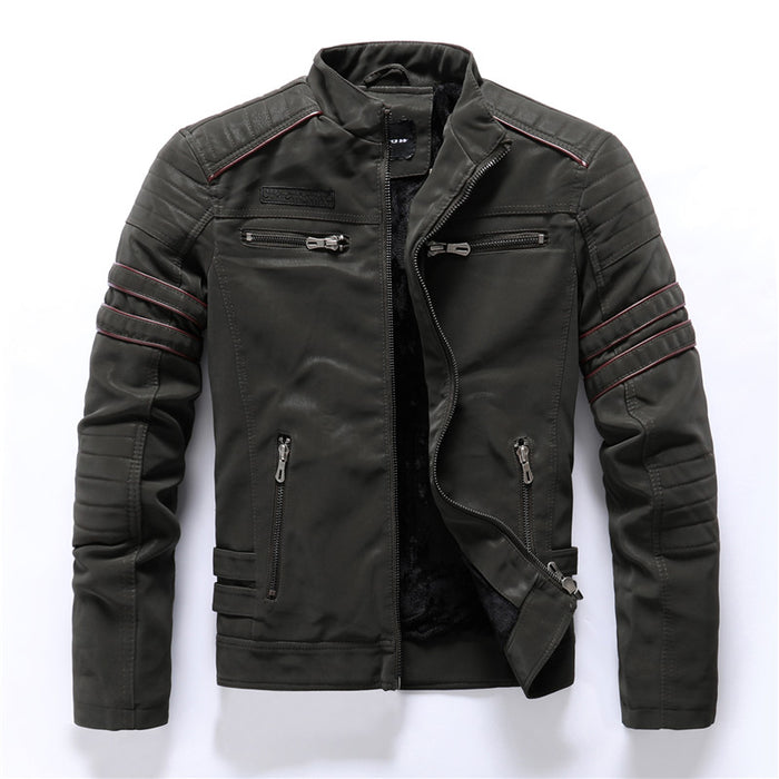 men's casual PU leather jacket - image 1