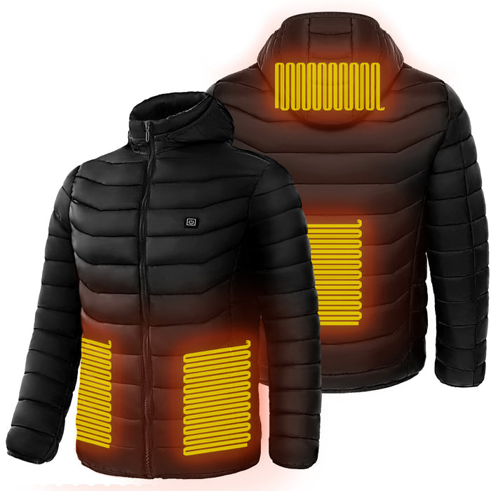 men's heated hooded puffer jacket - image 4