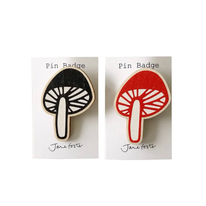 Mushroom Brooch - Red