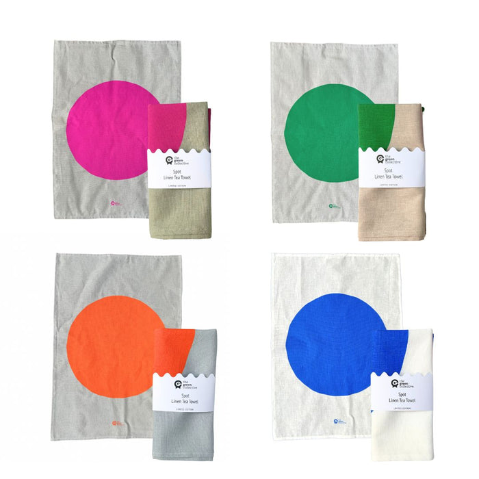 Neon Orange SPOT Tea Towel
