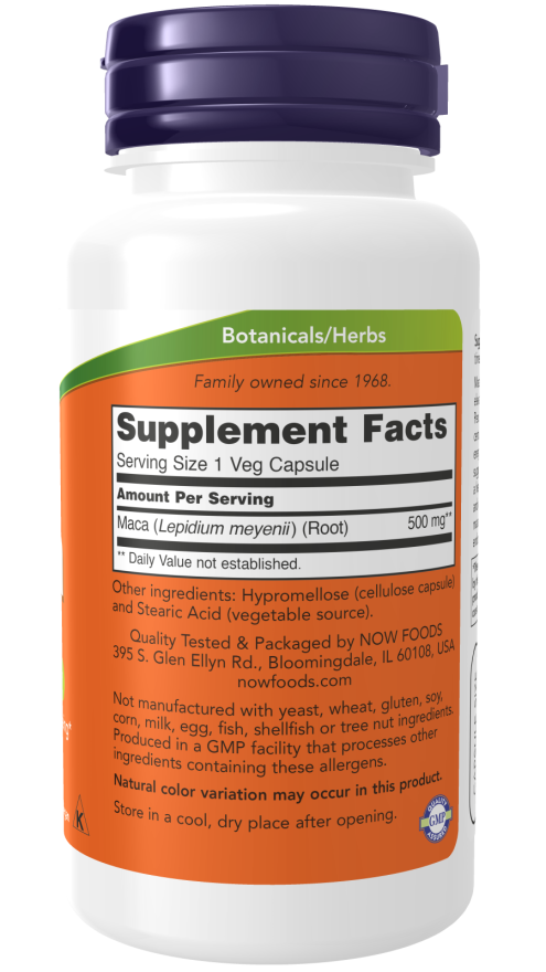 NOW Foods - Maca 500 mg Veg Capsules