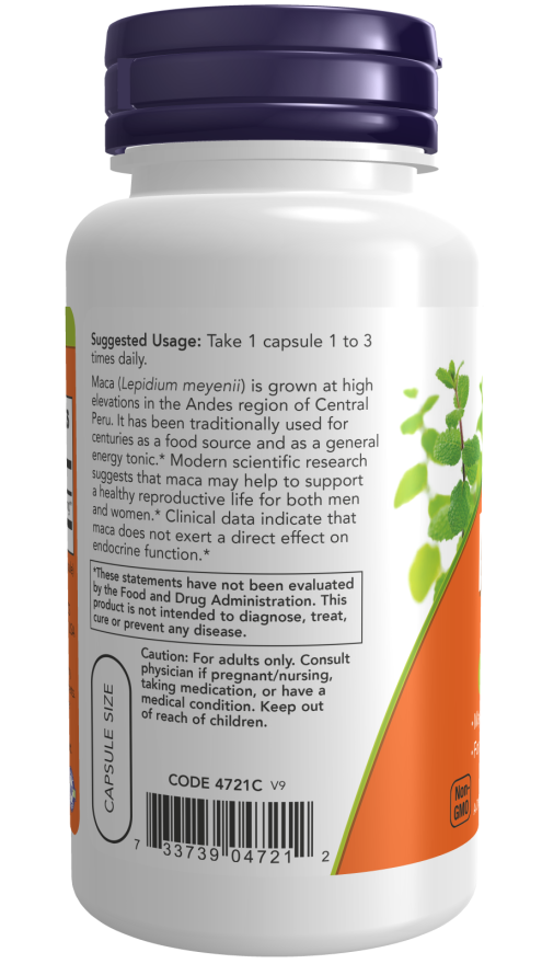 NOW Foods - Maca 500 mg Veg Capsules
