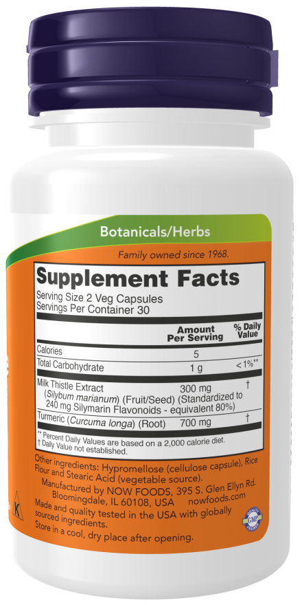NOW Foods - Milk Thistle Extract 150 mg Silymarin (120 mg) Veg Capsules