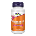 Supplement bottle labeled 'Vitamin D3 1,000 IU' by NOW on a white background
