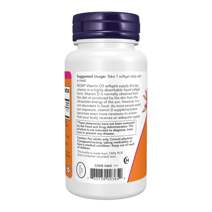 Supplement bottle label with text on a white background