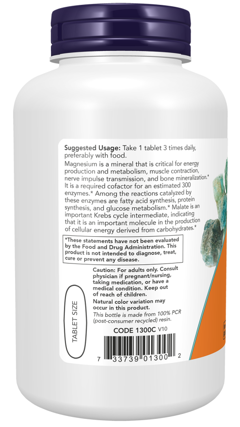 NOW Foods Magnesium Malate 1000 mg – 180 Tablets