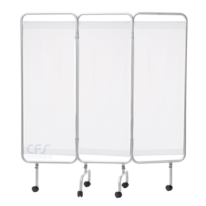 Paravento a 3 ante MORETTI MO411A in alluminio con ruote