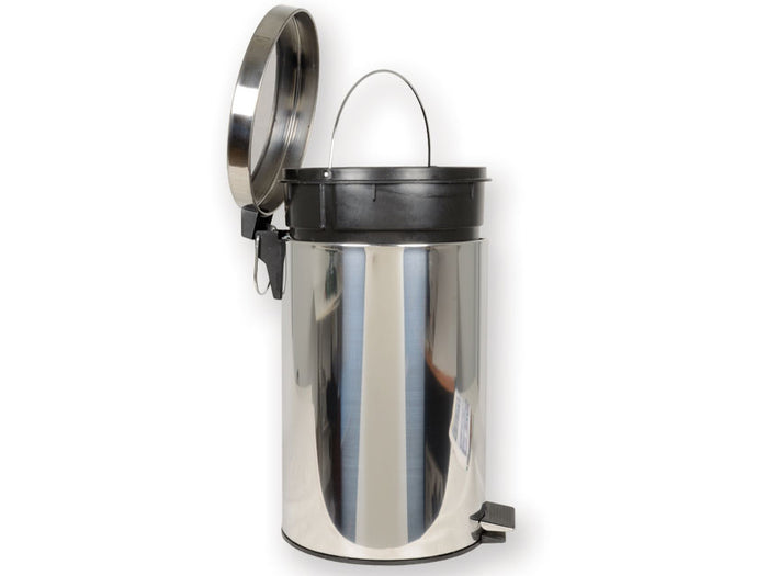 Portarifiuti inox 430 c/ secchiello in plastica - 12 L