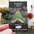 Puriri Moth Enamel Pin - back in stock mid Sept