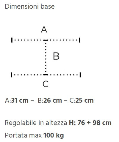 Quadripode a base larga con appoggio antibrachiale BRIO RP722