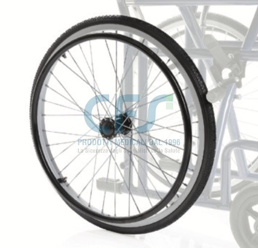 Ruote posteriori in PU Ø 50 cm CPR621 per carrozzine MORETTI Skinny (coppia)