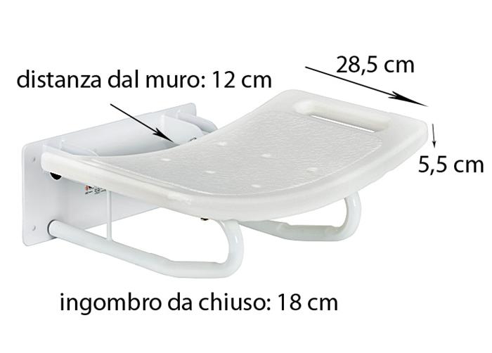 Sedile per doccia da parete MORETTI ONDA RS918